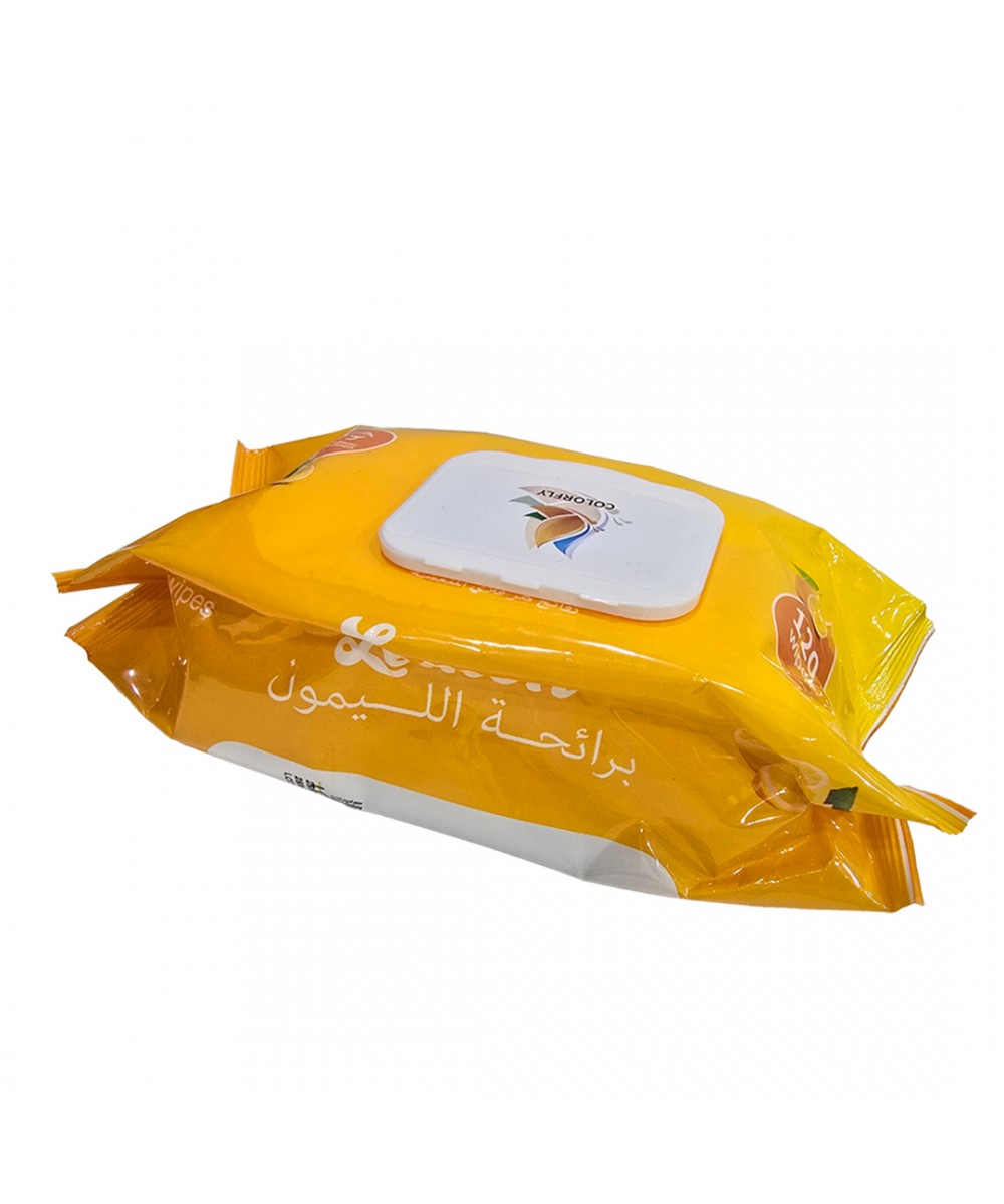 مناديل مبللة بالماء برائحة اليمون