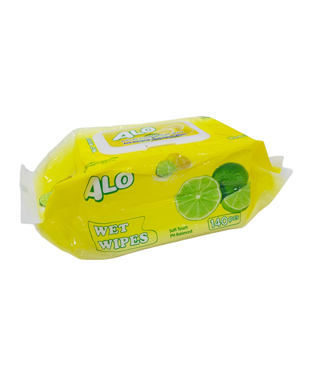 مناديل مبلله alo برائحة اليمون ١٤٠ منديل